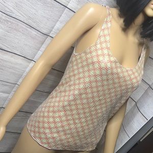 TORY BURCH Sequin Tank Top S Coral Stretch